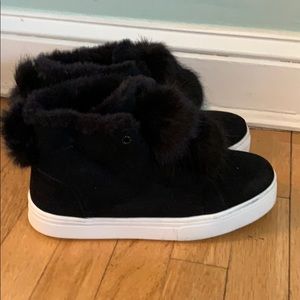 Sam Edelman fur lined suede sneakers size 7